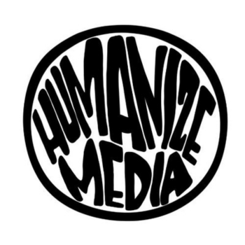 Humanize Media logo with bold, curved text inside a circular black outline.